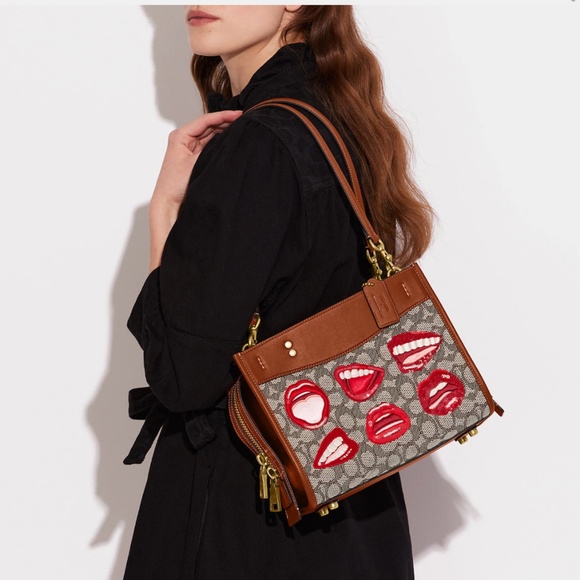 💋 Coach X Tom Wesselmann Rogue 25 In Signature Textile Jacquard - Picture 7 of 7